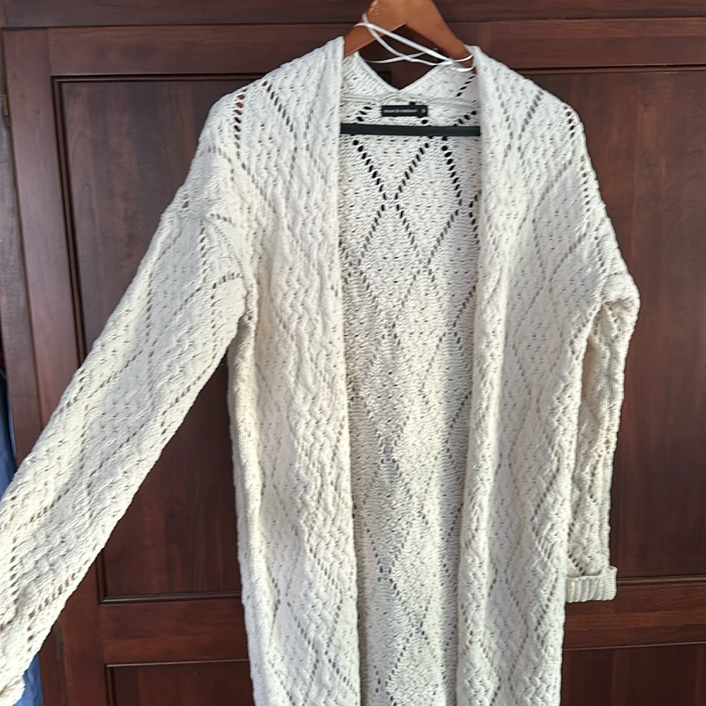 Crochet style open cardigan